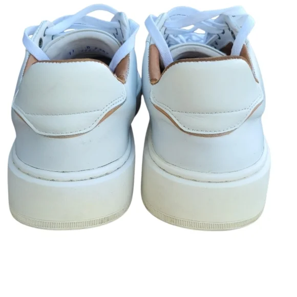 Allen Edmonds Owen White Leather Casual Athletic Sneaker Tennis Shoe Men 11 D - Picture 7 of 14